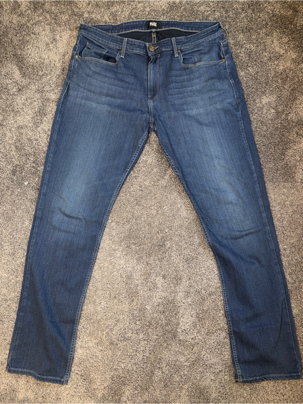 PAIGE Men's Blue Slim Straight Jeans